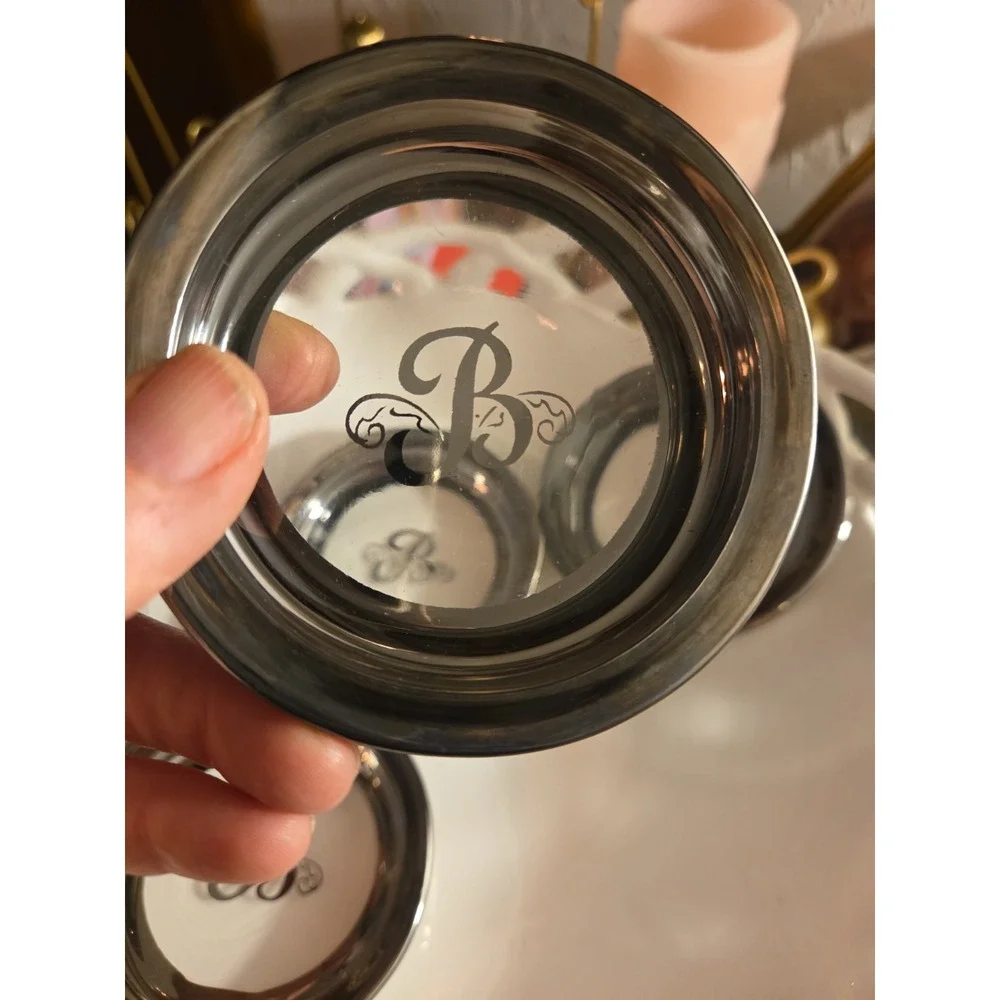 Vintage Initial B Dorothy Thorpe Coasters, Set Of 5